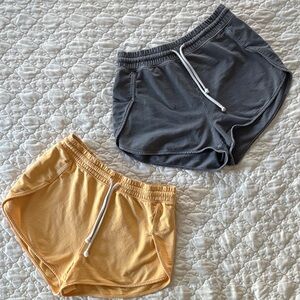 Aerie Gray and Yellow Athletic Shorts